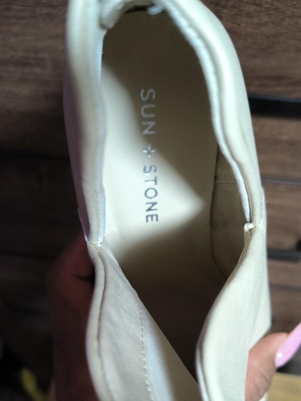 Sun + Stone Cream Pointed Toe Ankle Booties - Picture 7 of 7